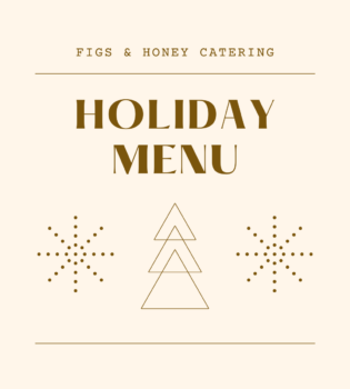 Graphic showing Holiday Menu