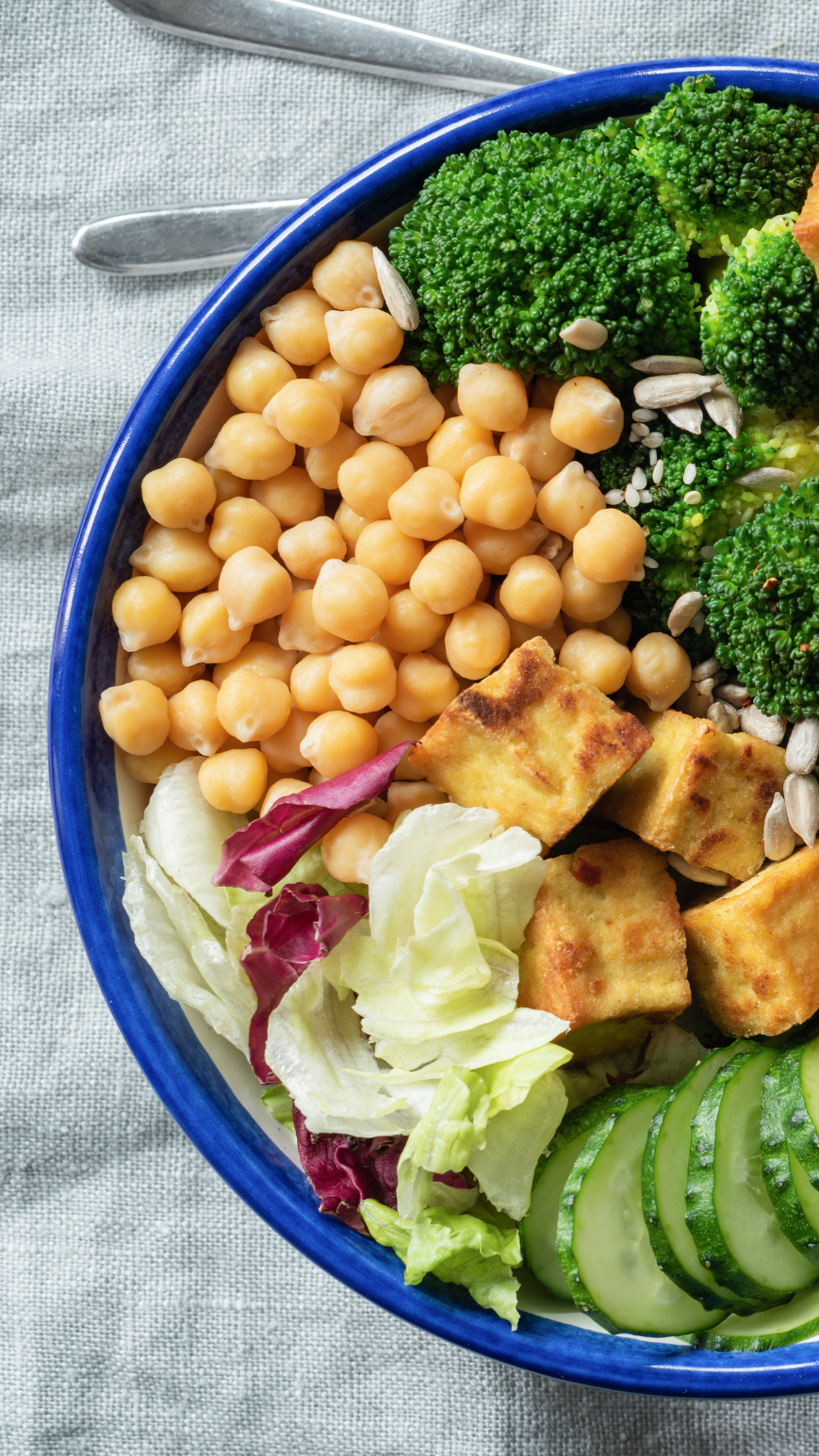 Protein bowl on a table.
